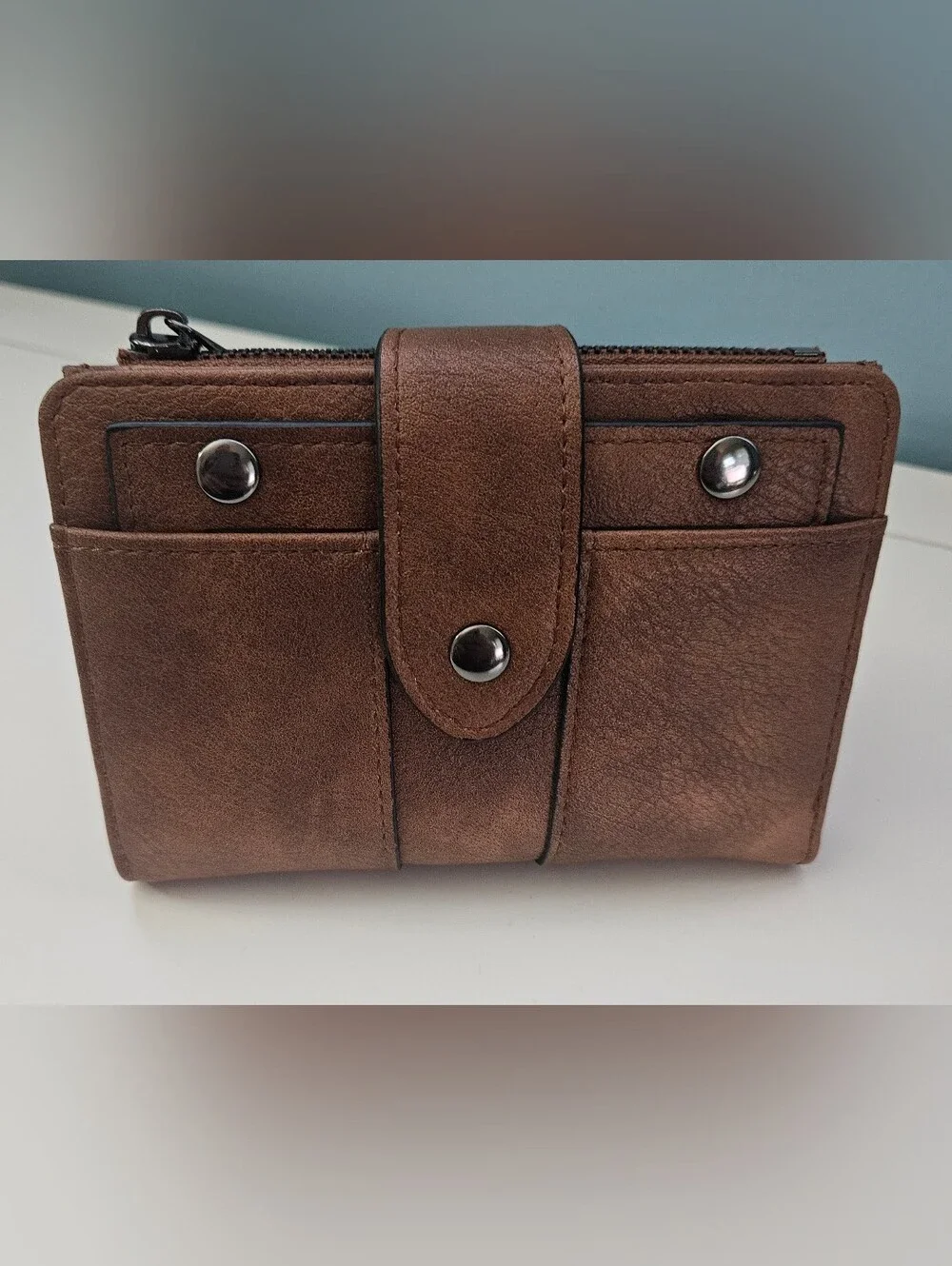 Woman's Brown Leather Travel Organizer Wallet